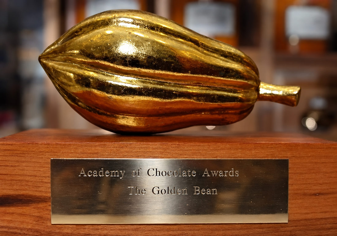 The Academy of Chocolate Golden Bean trophy