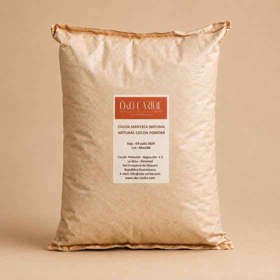 Funda de cacao en polvo natural de Öko Caribe