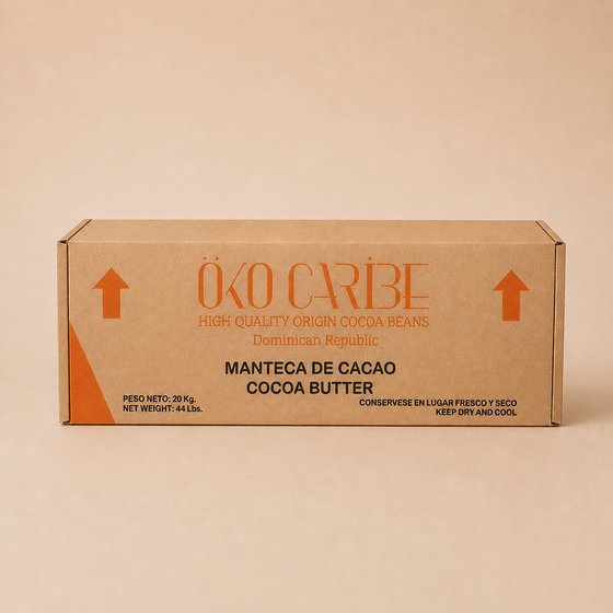 Caja de 20 kg de manteca de cacao de Öko Caribe