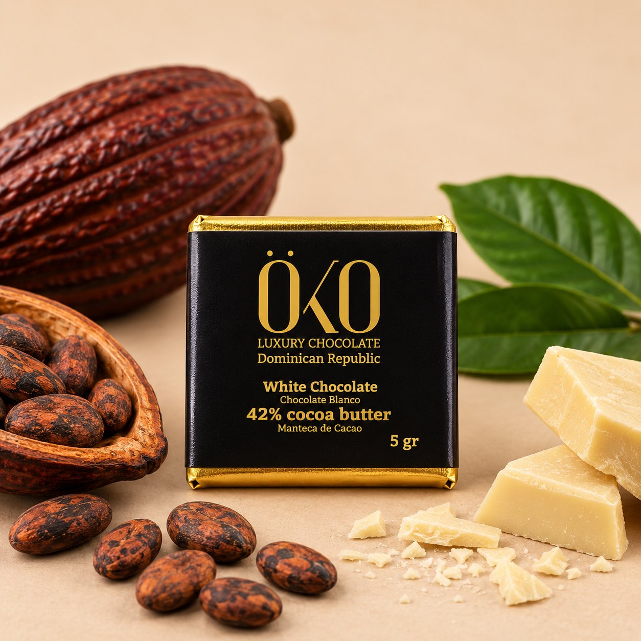 Mini Bar, White Chocolate 42%, Öko Caribe