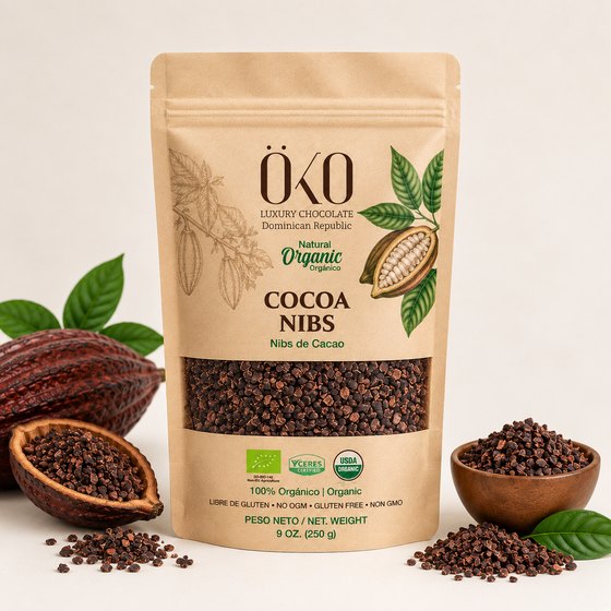Cocoa Nibs 9 oz, Öko Caribe