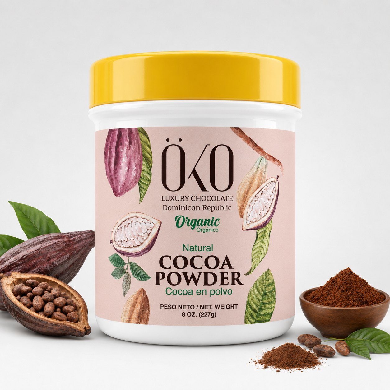Natural Cocoa Powder 8 oz, Öko Caribe