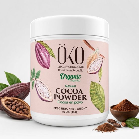 Natural Cocoa Powder 16 oz, Öko Caribe